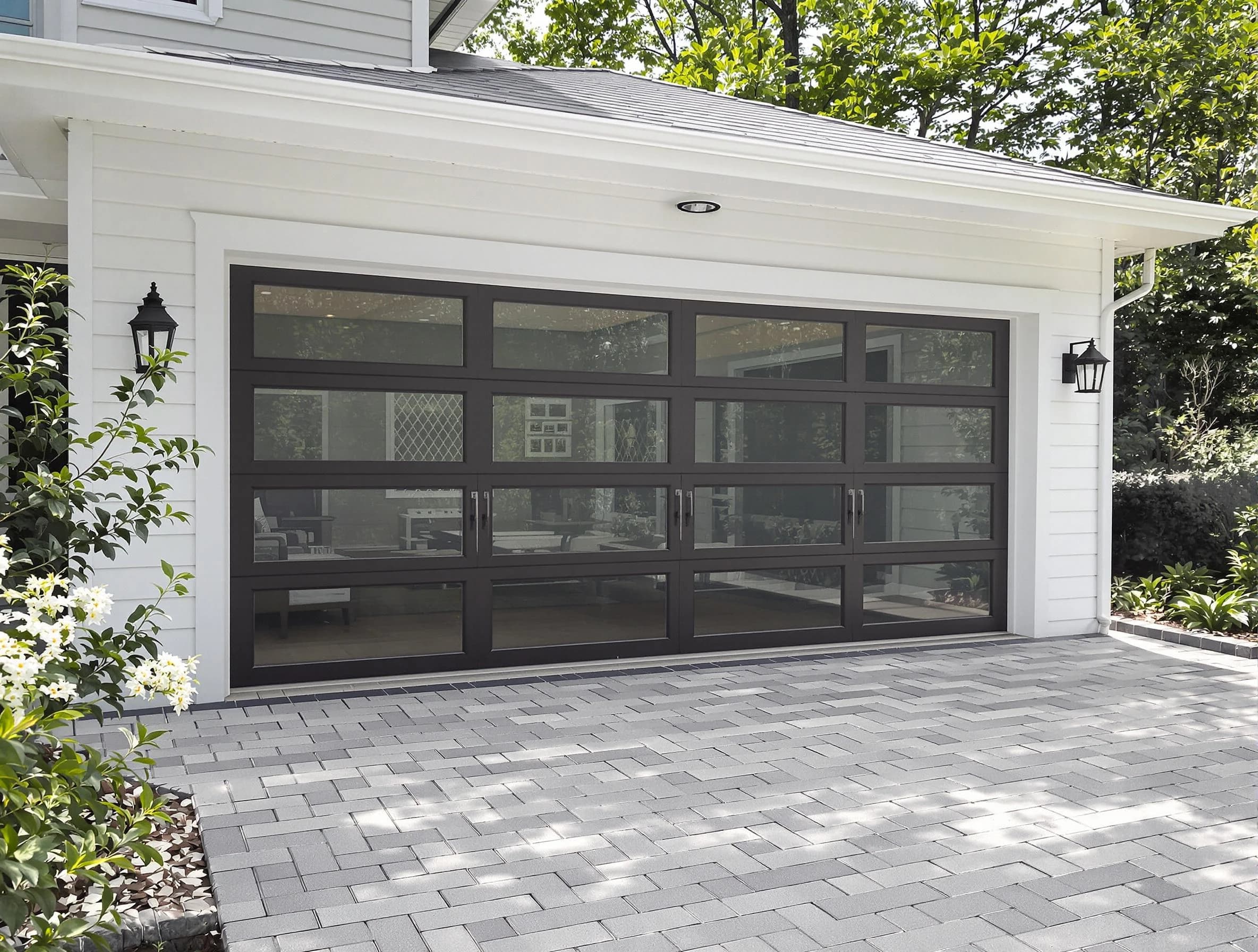 Arlington Garage Door Repair design specialist presenting custom garage door options to Arlington homeowner