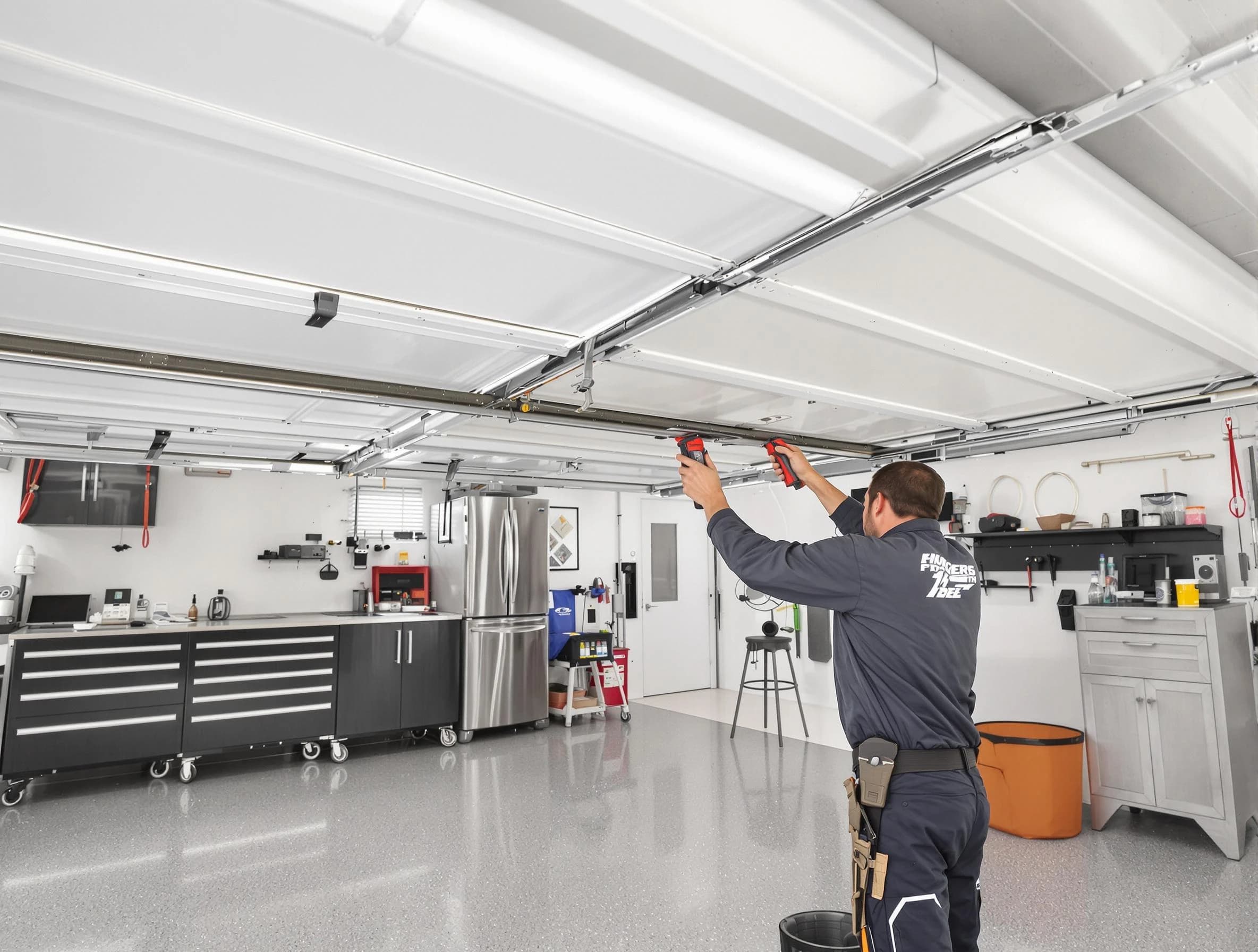 Overhead garage door repair service by Arlington Garage Door Repair in Arlington