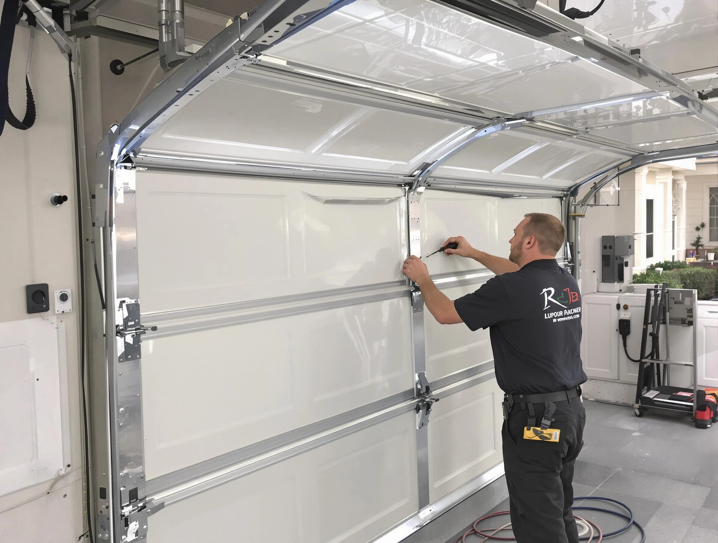 Arlington Garage Door Repair professional performing panel repair in Arlington