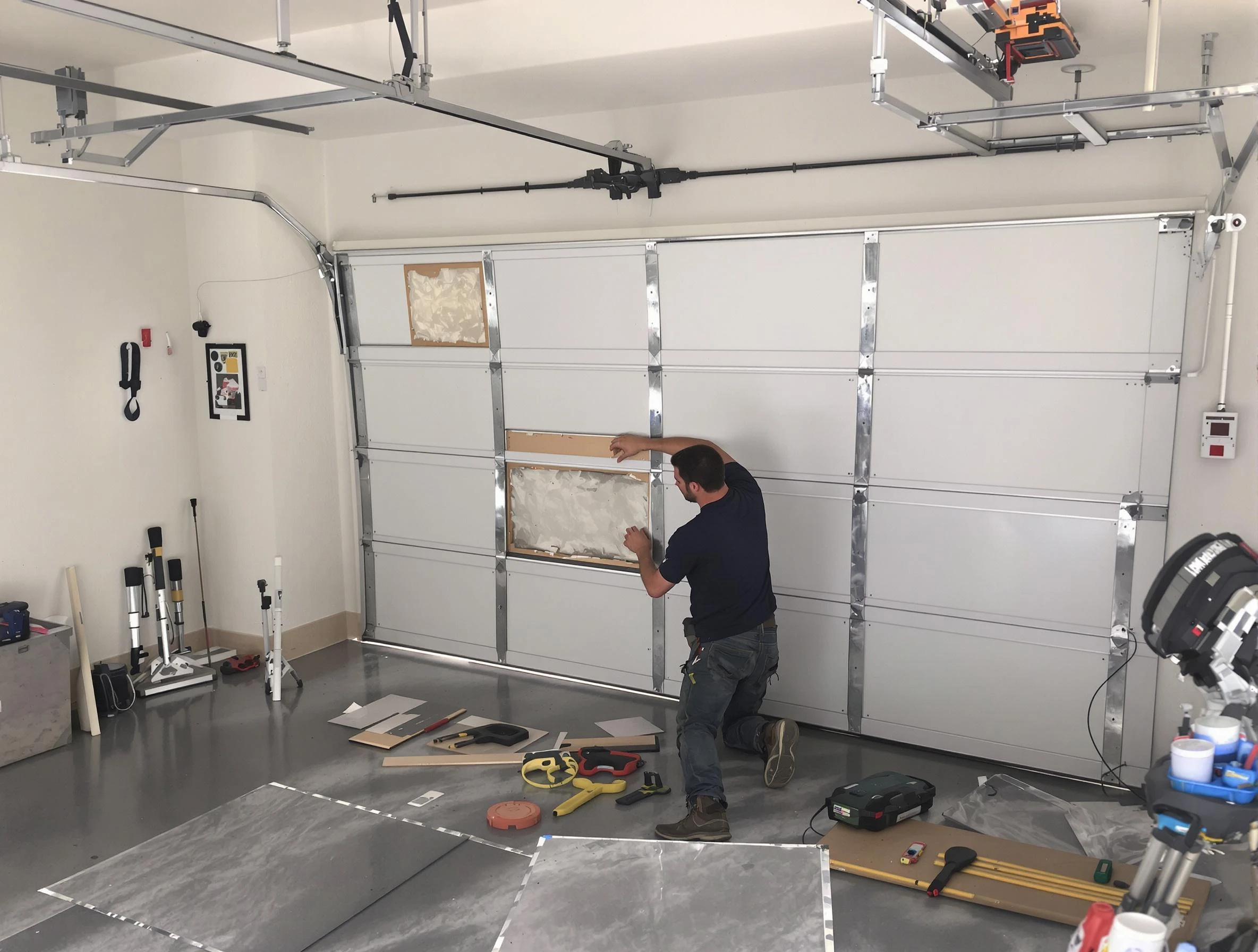 Garage Door Panel Repair in Arlington