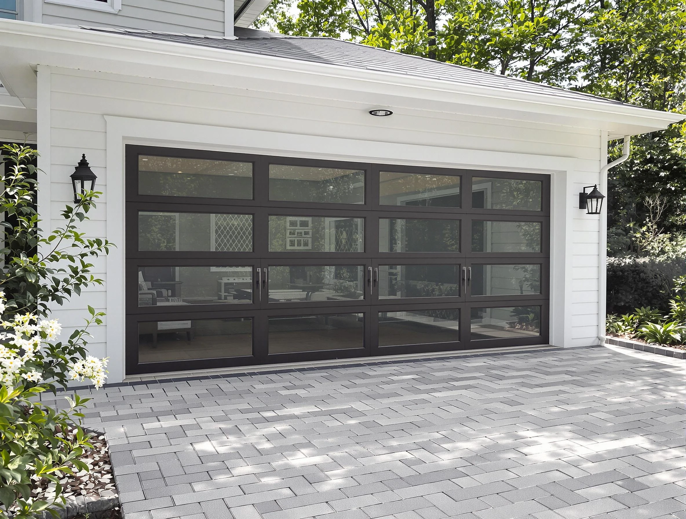 Arlington Garage Door Repair design specialist presenting custom garage door options to Arlington homeowner