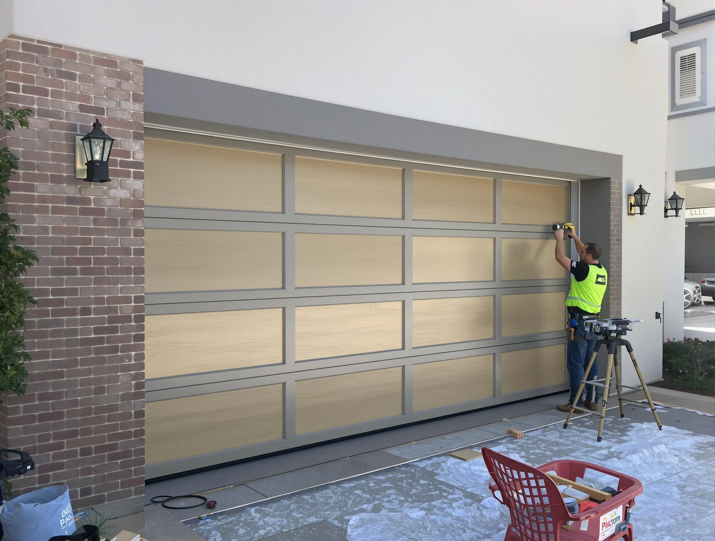 Garage door replacement service by Arlington Garage Door Repair in Arlington