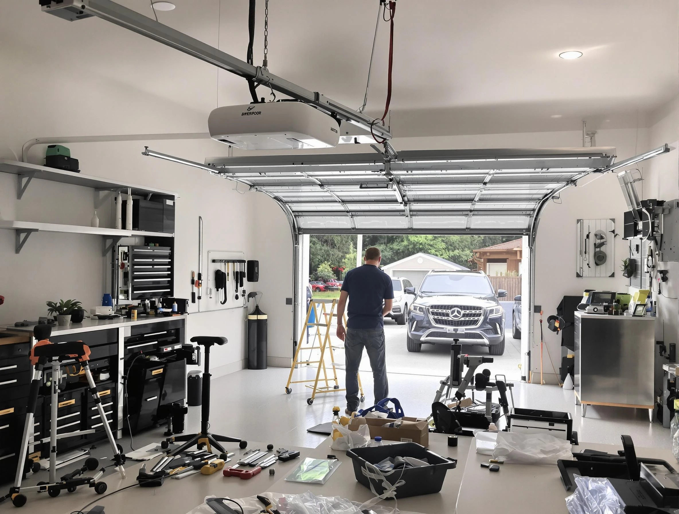 Garage door opener installation by Arlington Garage Door Repair in Arlington