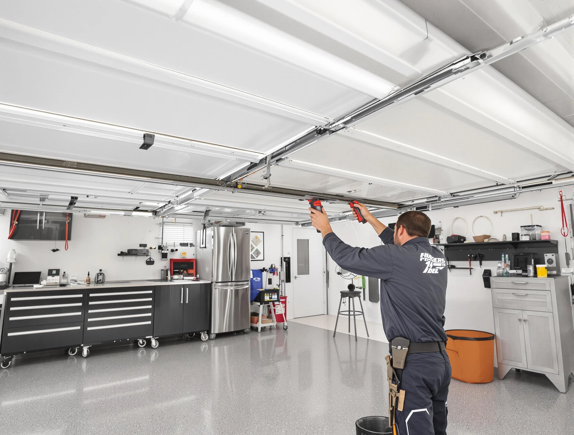 Overhead garage door repair service by Arlington Garage Door Repair in Arlington